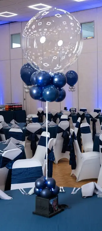 Table centerpiece- picture frame, balloon holder,  tephilin