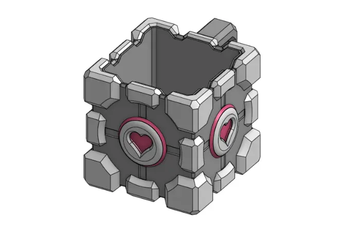 portal 1/2 weighted storage/companion cube mug