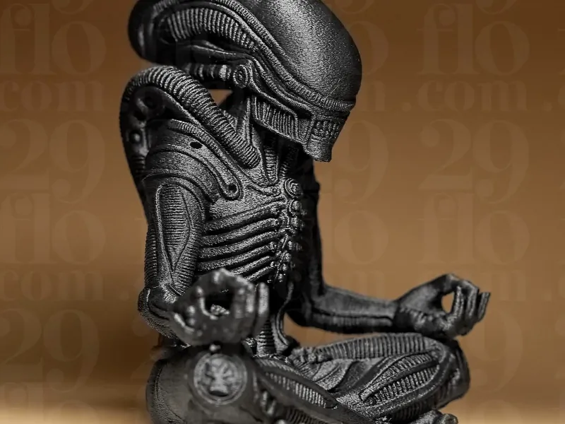 Meditating Xenomorph Figurine