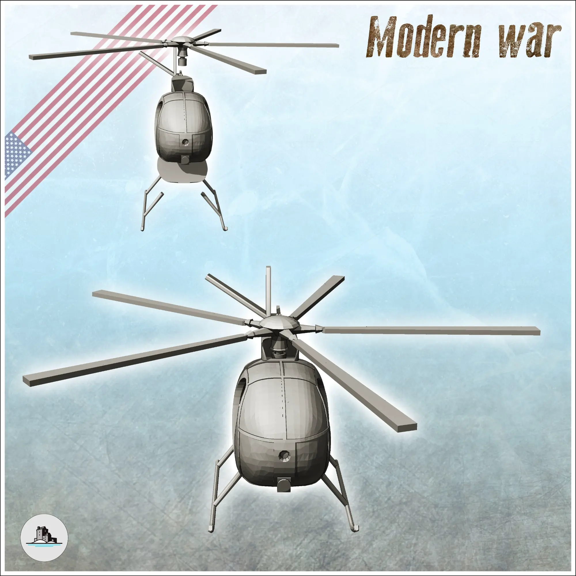 Hughes OH-6 Cayuse Loach Leichthubschrauber - miniatures warha