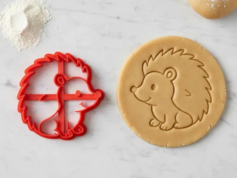 erizo cookie cutter cuadrado