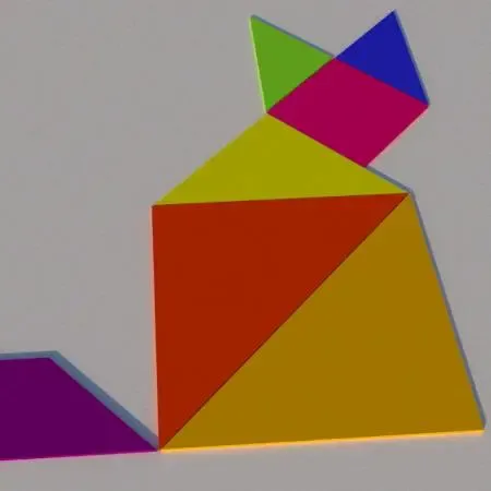 Tangram in a closed box 100mm by 100mm