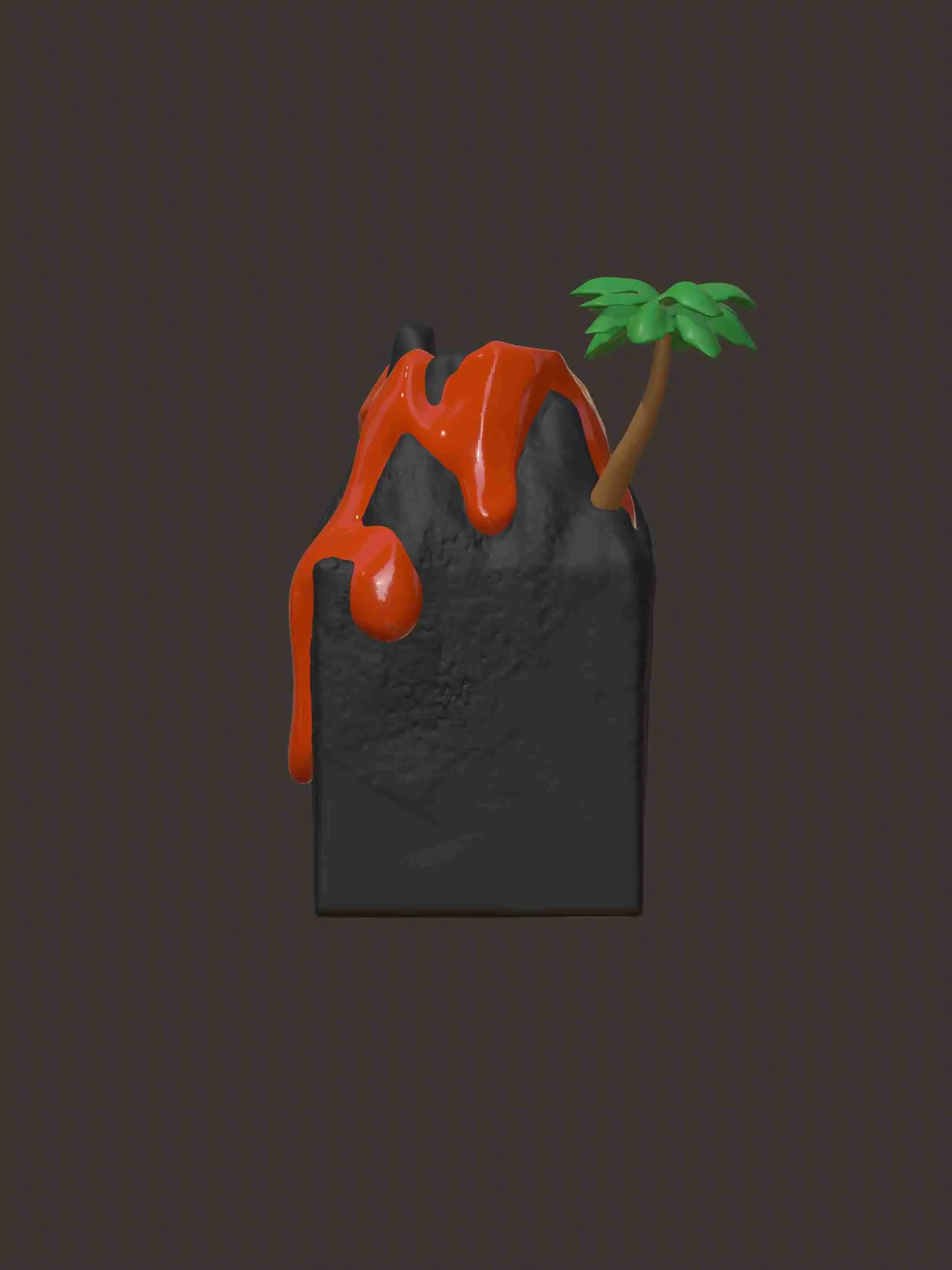 Volcano Tissue Box