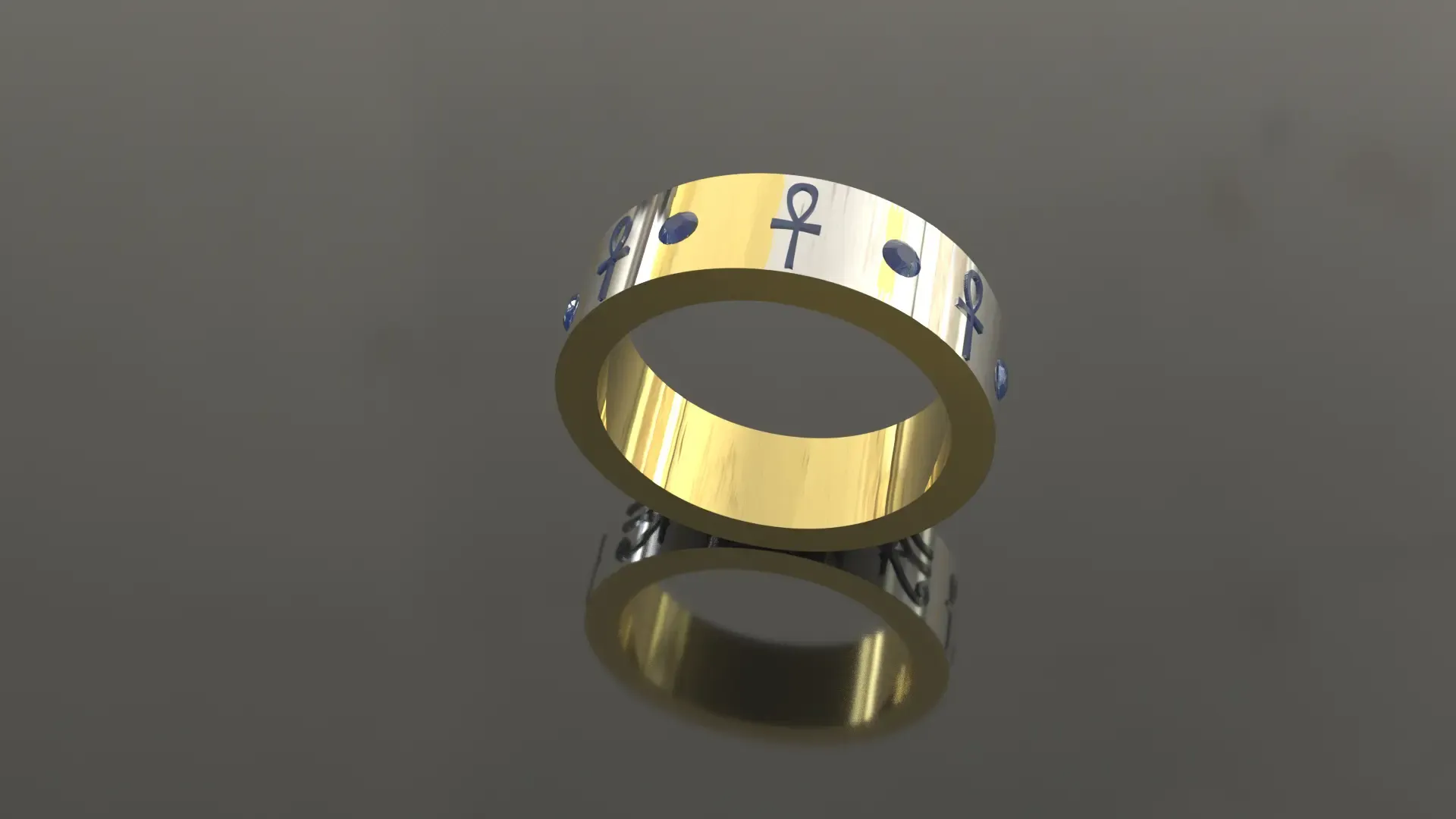 Ankh & eyes ring new version: details more visible X4 RINGS