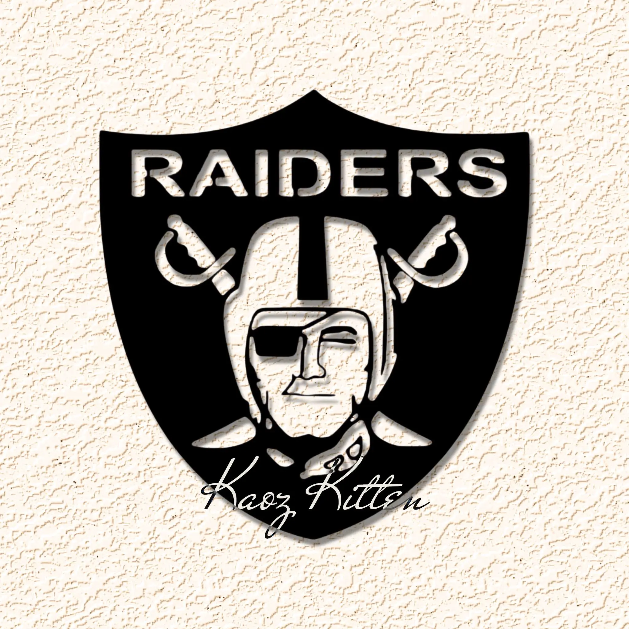 las vegas raiders logo symbol wall art home decor