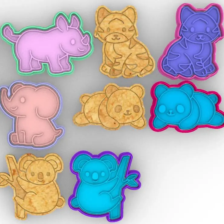 Cookie Cutter, Cute animal cutters - p ,Polymer Clay Cutters