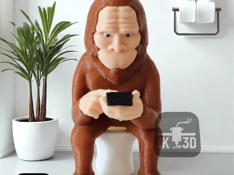 Bigfoot Scroll and Log Figurine Collectible