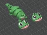 3D Printed Lizard: Articulated Flexi Fidget Toy (STL & 3MF)-6