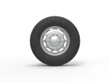 Front custom wheel of semi truck V4 Scale 1:25-4