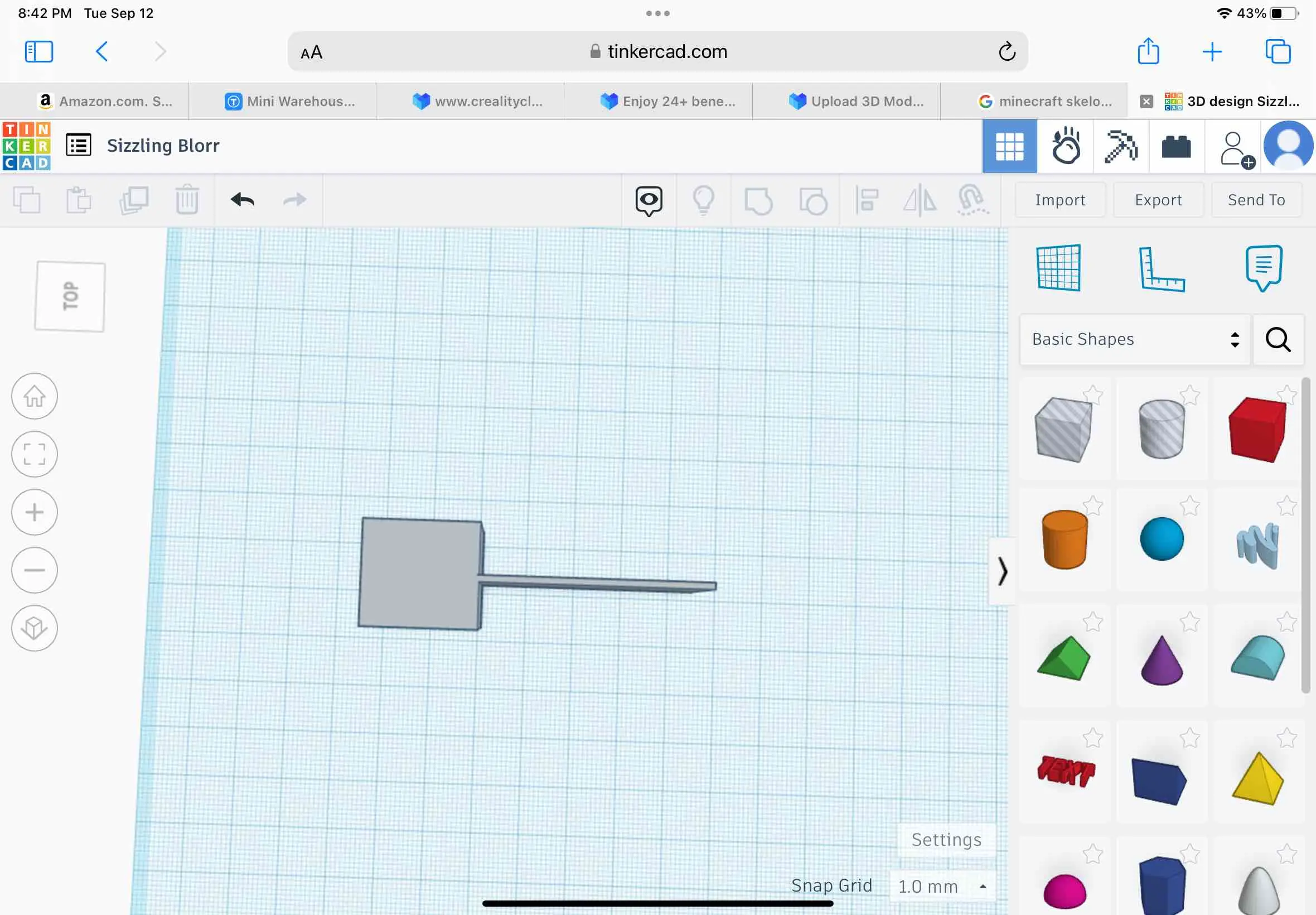 Minecraft skeleton bookmark