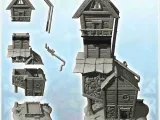 Medieval house with large tower with terrace and pipes (10)-1