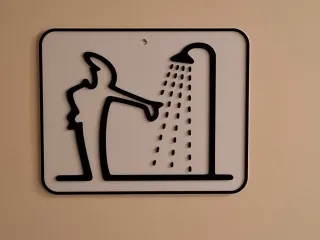Shower sign La linea