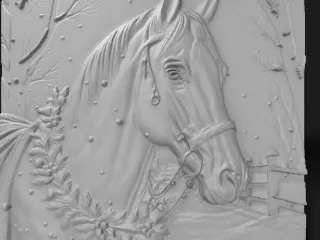 horse with a crown on its neck