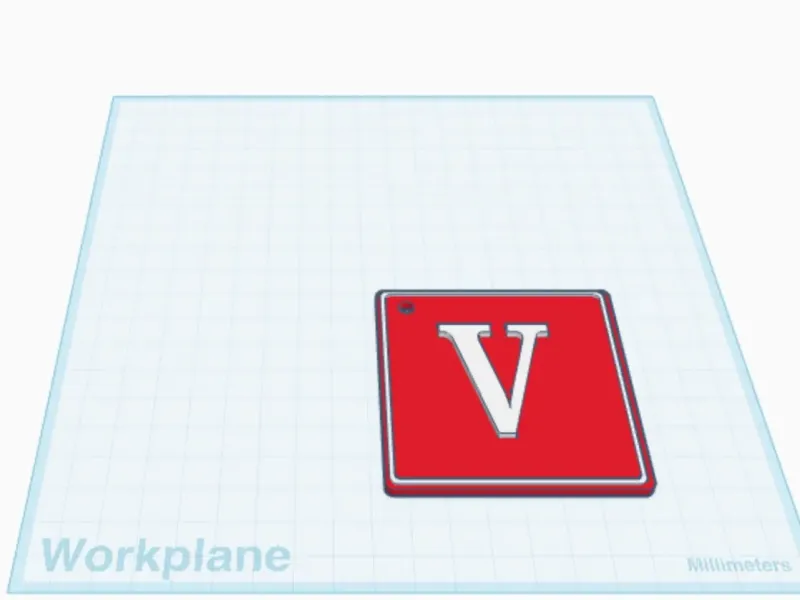 keychain letter V