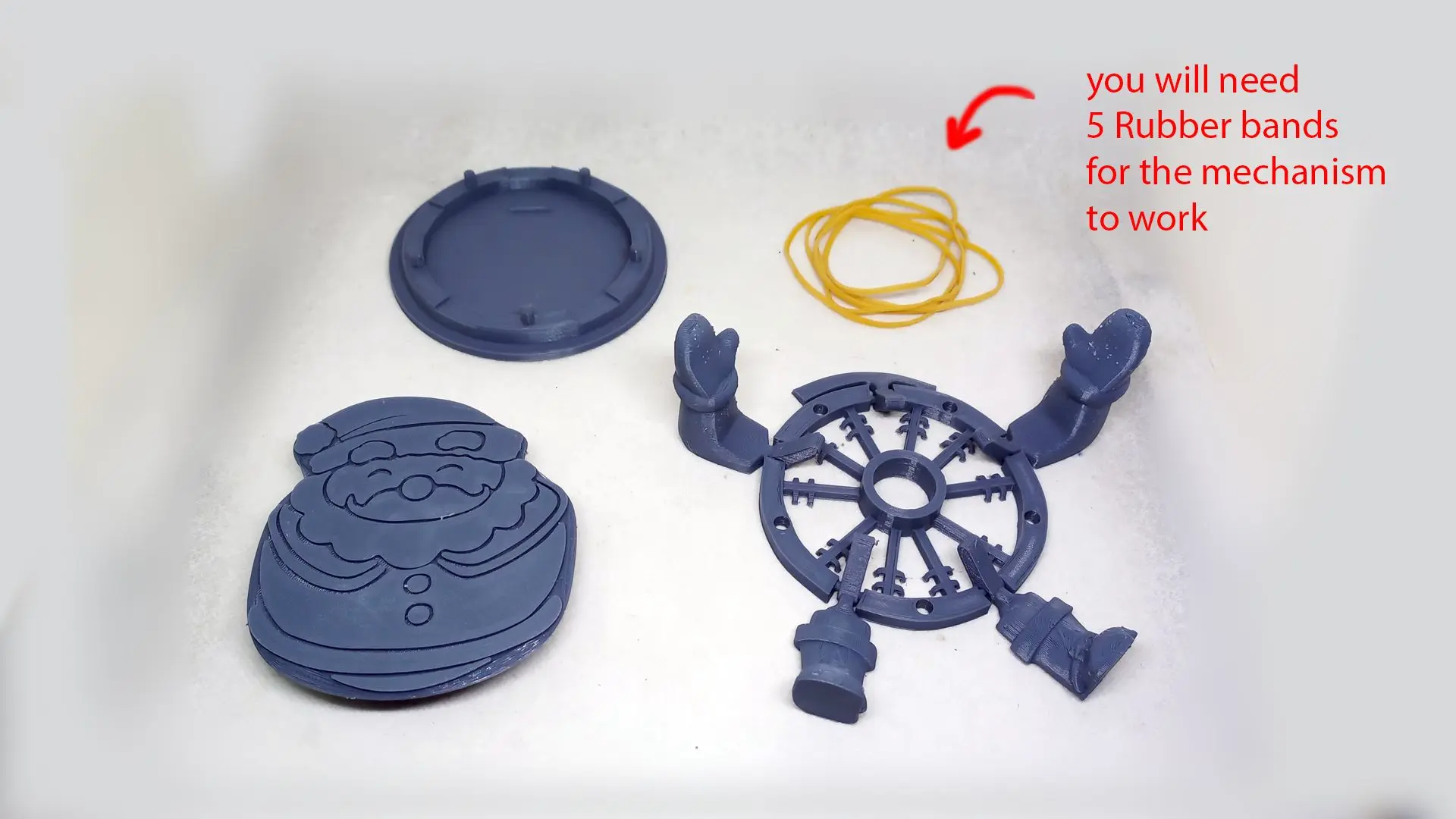 santa claus articulated cup holder (No Supports needed)