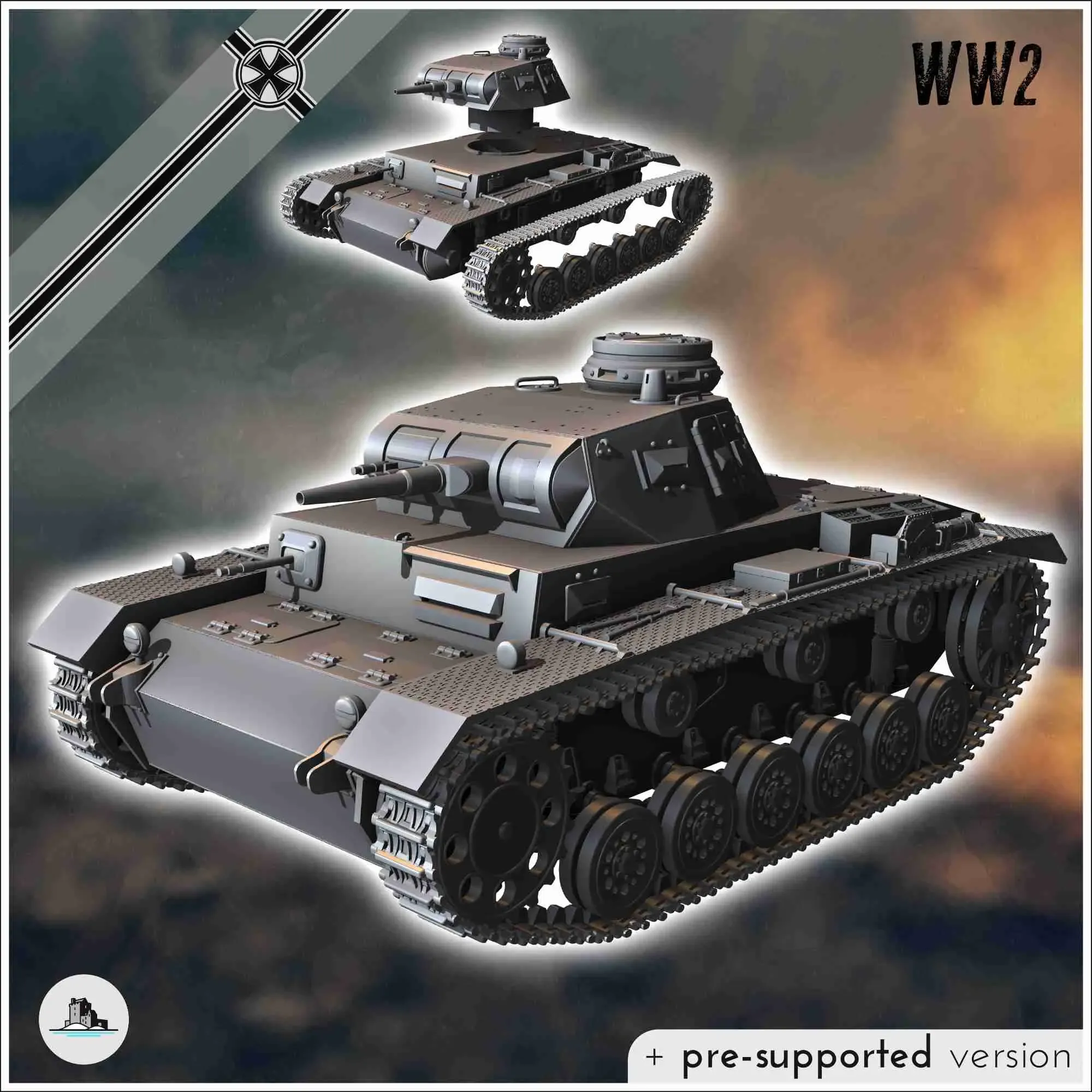Panzer III Ausf. E - Germany WW2 WWII History FOW Bolt Actio