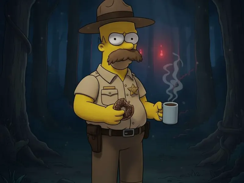 Homer as Hopper From Stranger Things