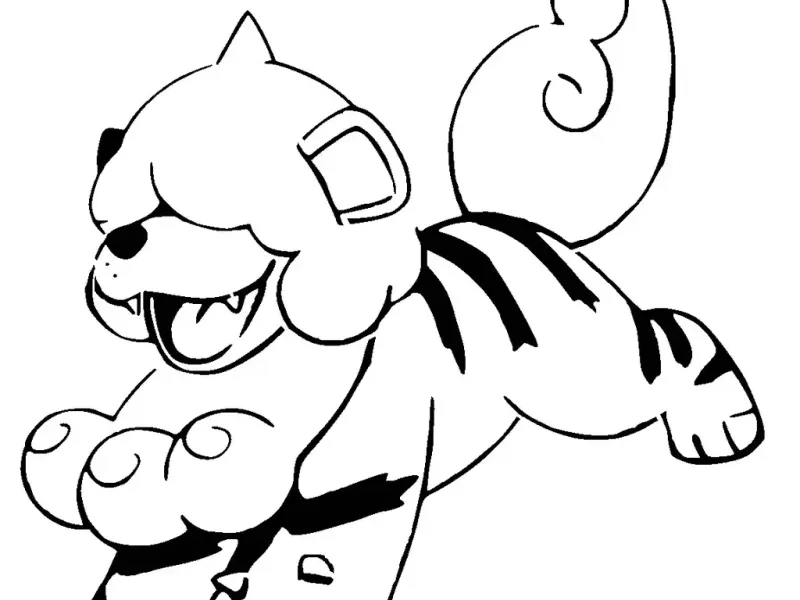 Pochoir Hisuian Growlithe