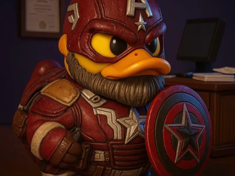 Rubberen Eend - Oude Captain America - 3D-print