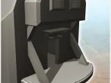 Large futuristic control tower with antenna and high platfor-3