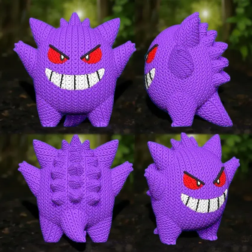 Gengar - Knitted - Crochet - Multipart