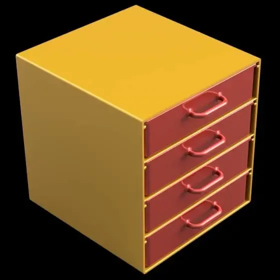 Desk cabinet with drawers A