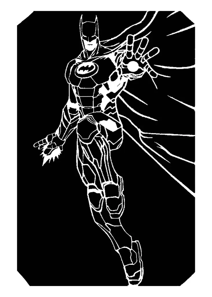 Iron Batman stencil