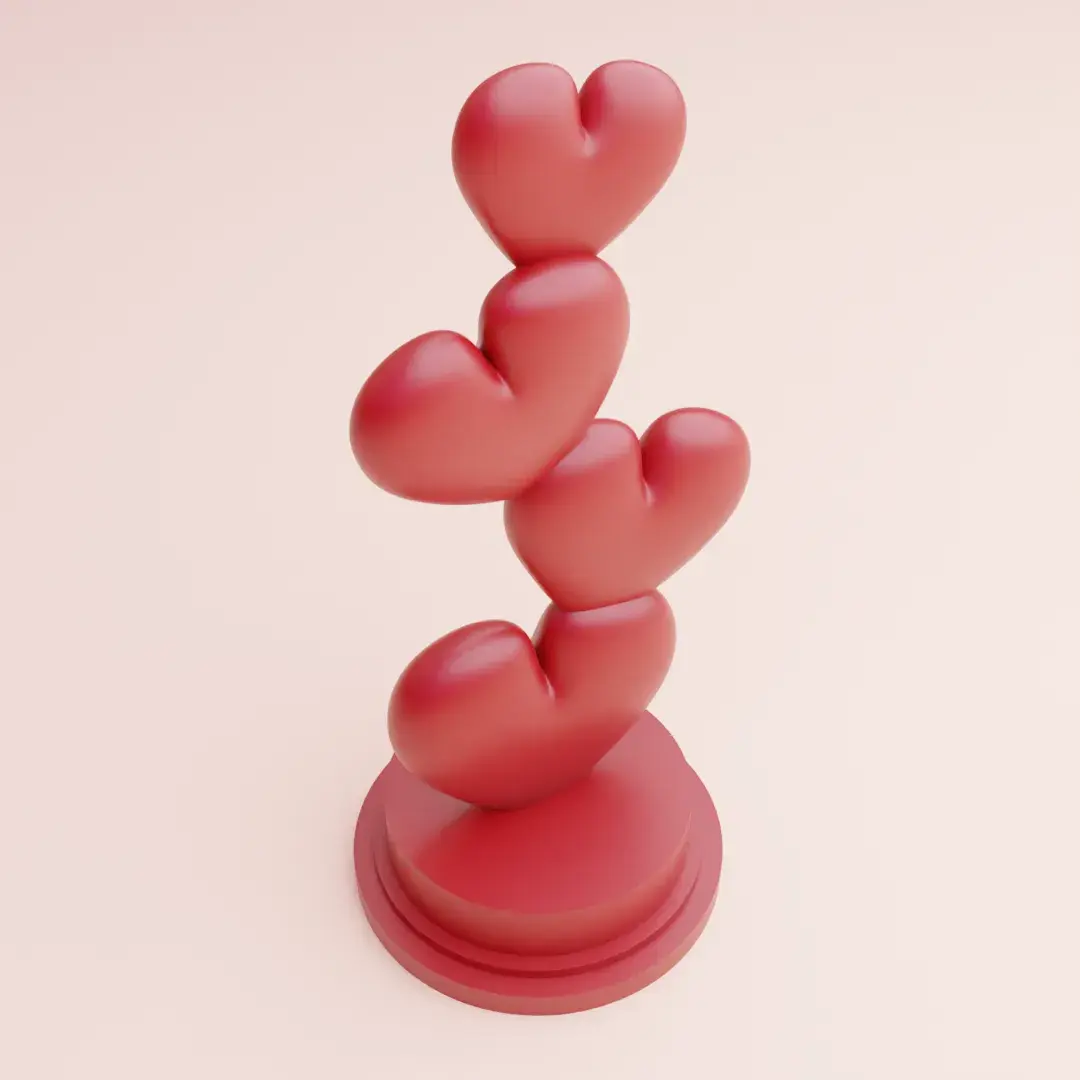 heart tower gift love decor idea for valentines