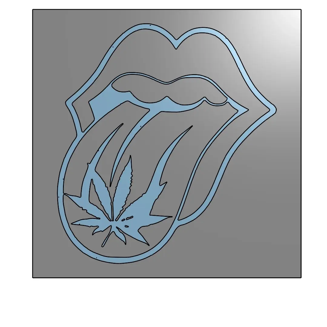 Weed Lips Art