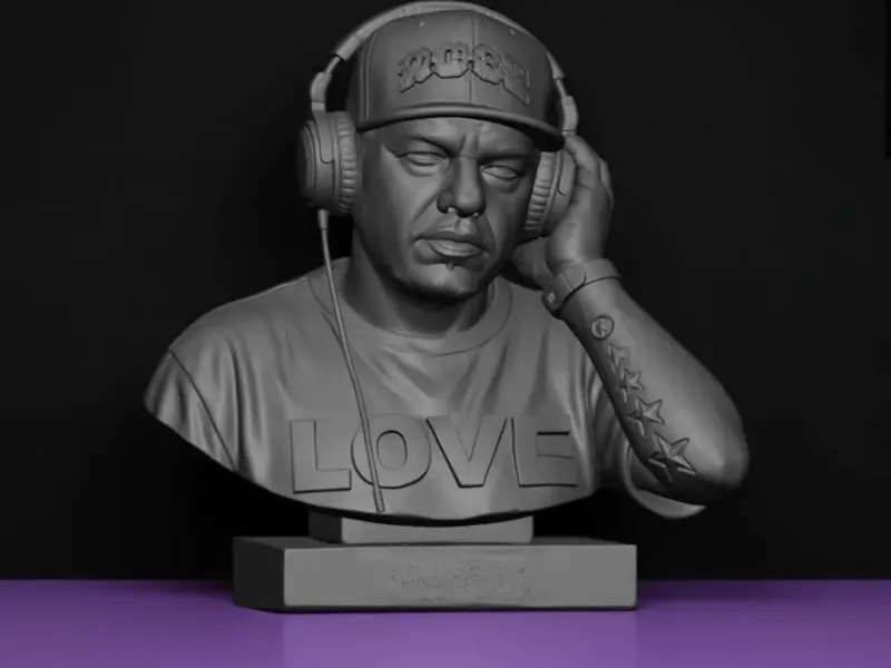 Chorão Charlie Brown Jr Bust STL Brazilian Rock Legend