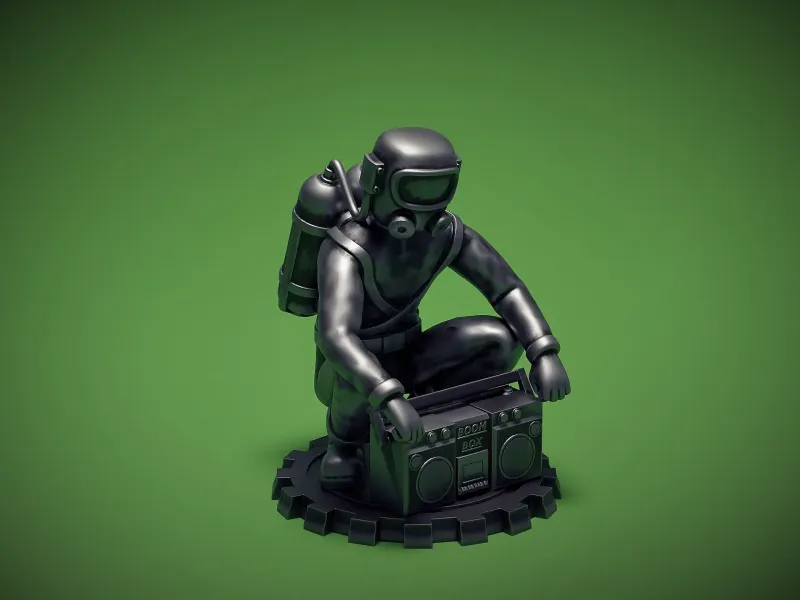 Lethal Company | 9 Employé avec Boombox | Figure