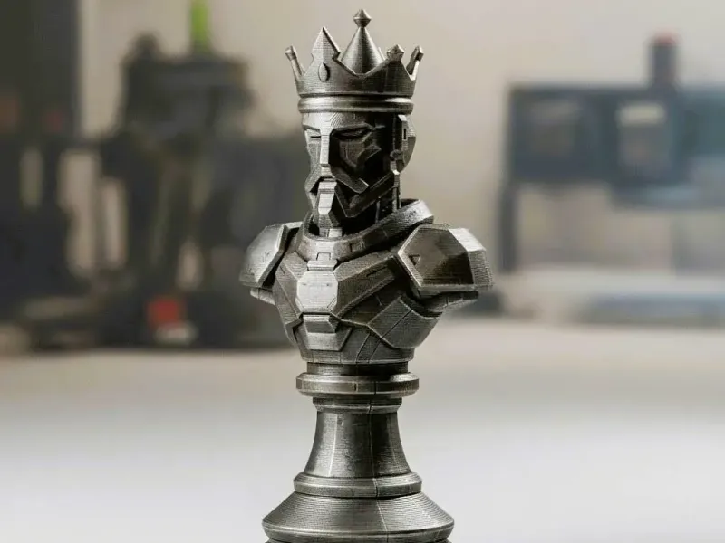 King - Futuristic Robotic Chess Piece