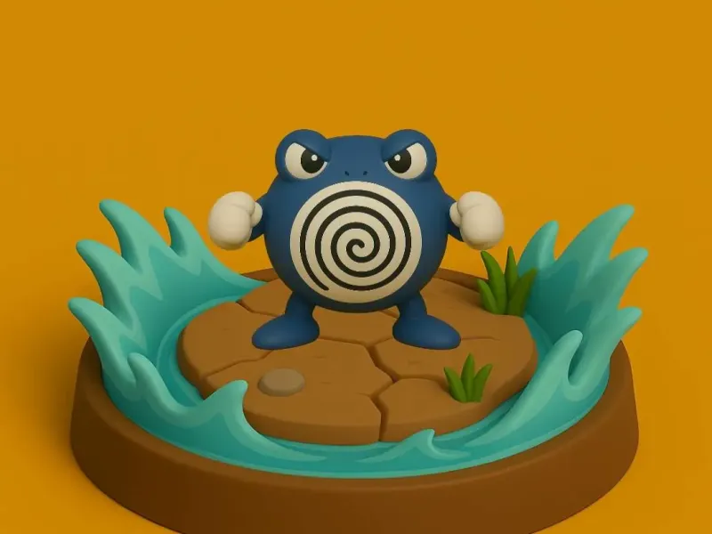 Pokemon battle style - Poliwhirl #061