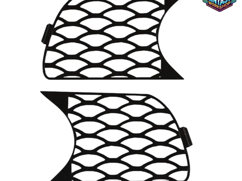 BMW E46 M-TECH FOG LIGHT MESH COVERS – FRONT BUMPER GRILLES