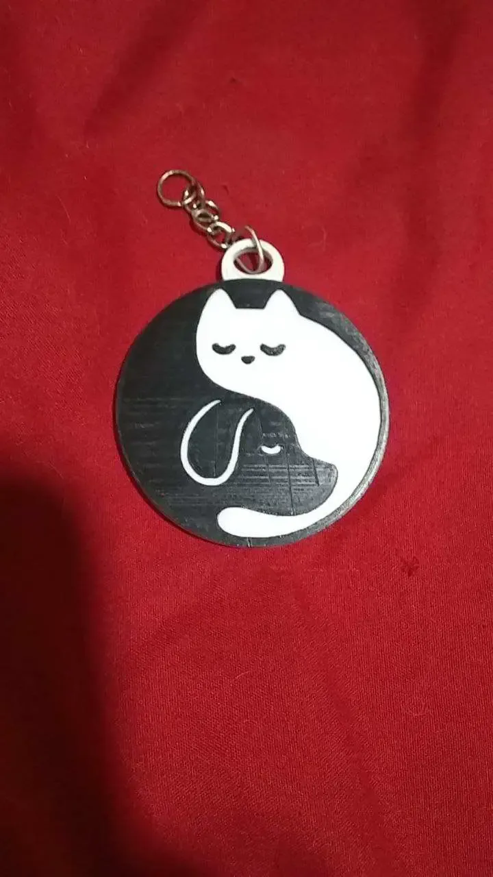 Chat et chien Yin et Yang