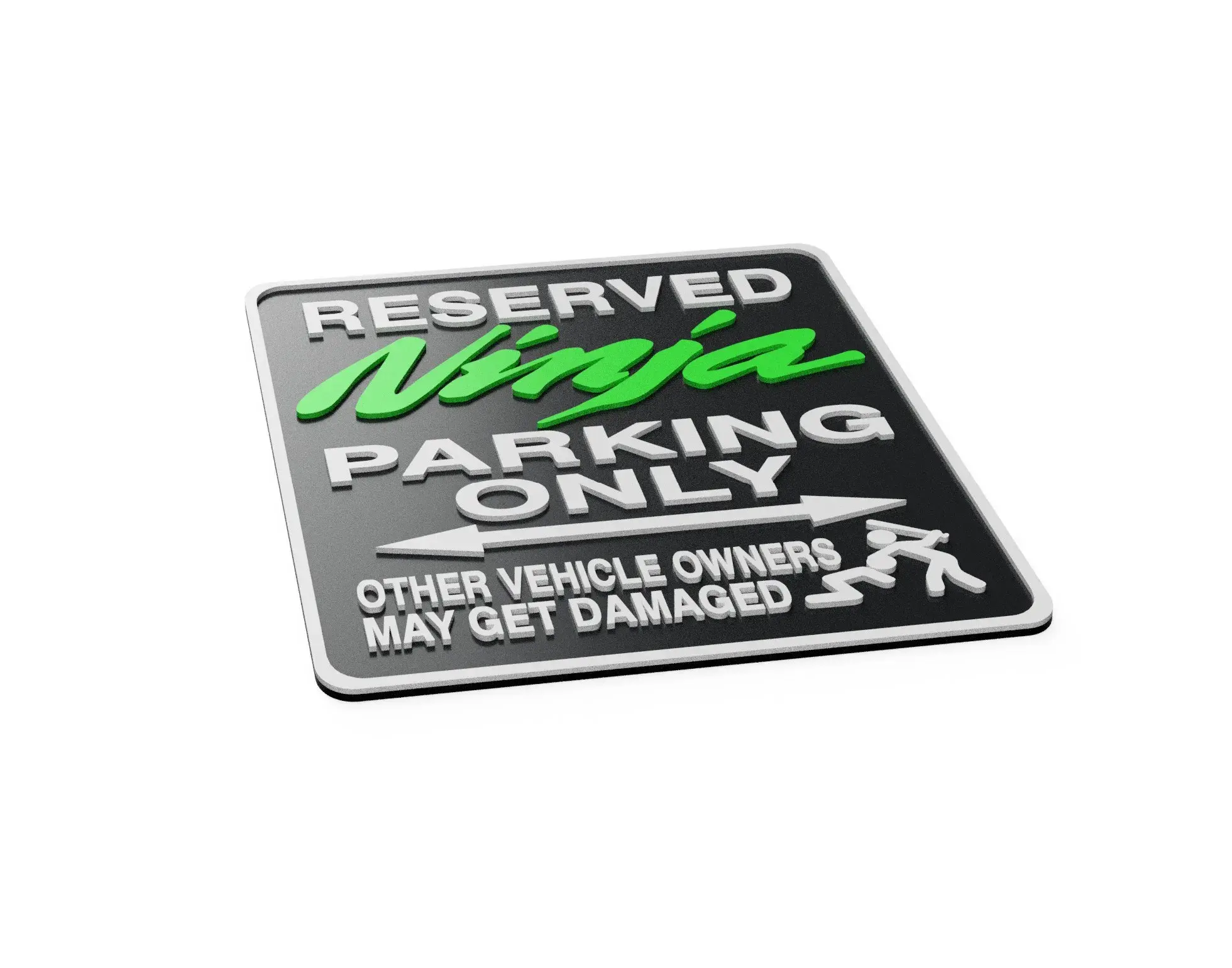 Kawasaki Ninja H2R1000SX 650 ZX4 ZX6 ZX9 Funny Parking Sign