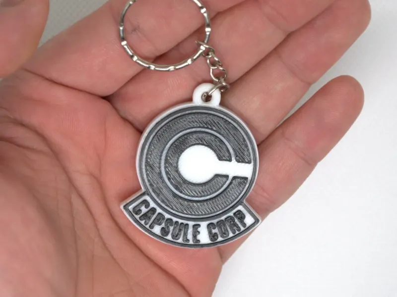 Dragonball Capsule Corp keychain