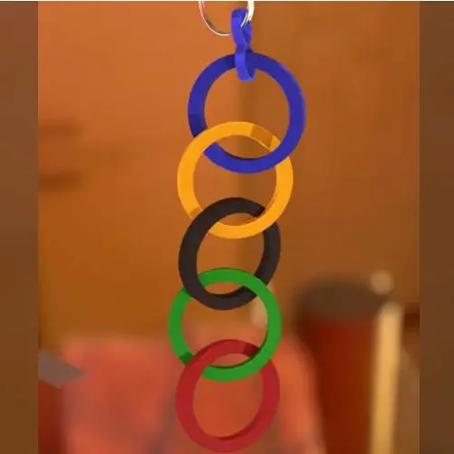 Olympic Ring Keychain