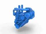 Twin turbo supercharged straight-six engine Scale 1:25-0