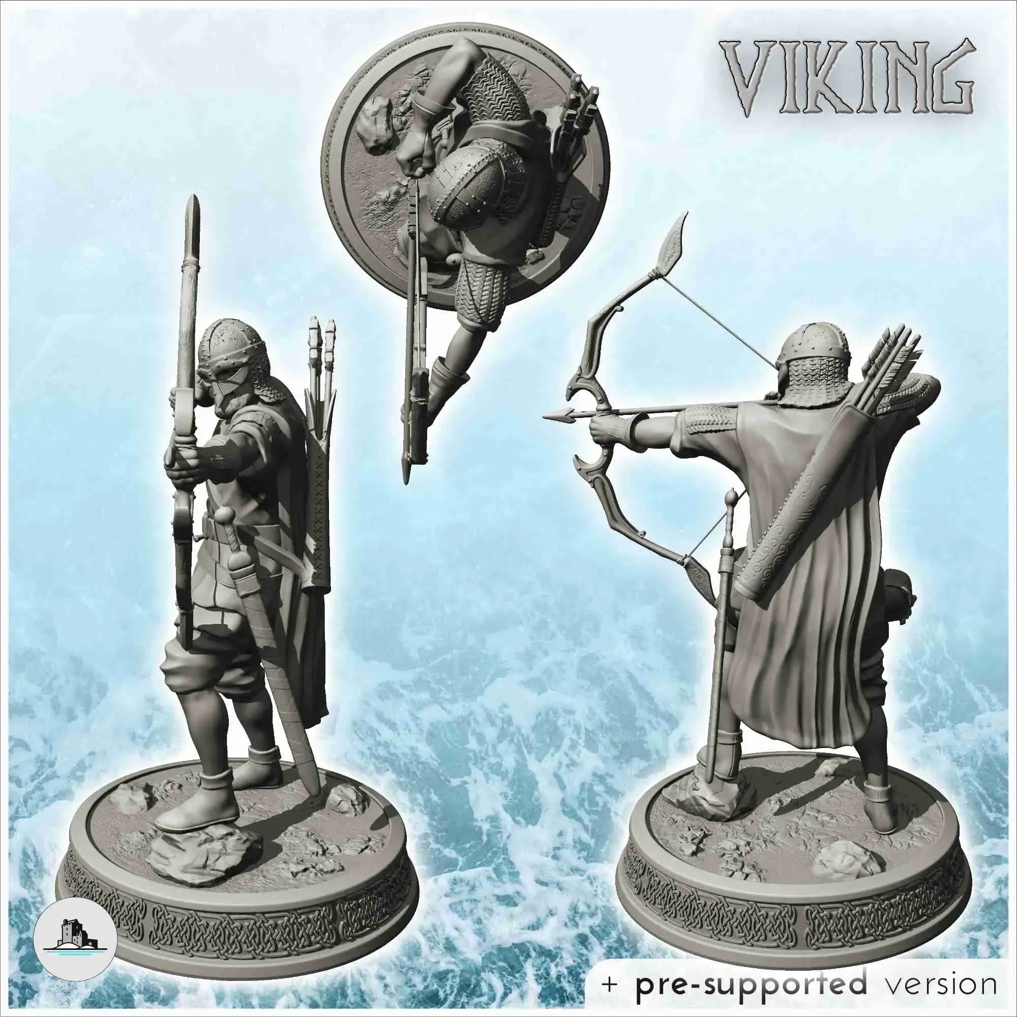 Viking archer shooting standing up (6) - scenery medieval mi