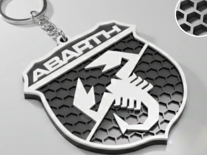 Portachiavi con logo Abarth
