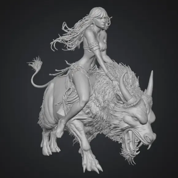 Girl on her beast: Beast Rider