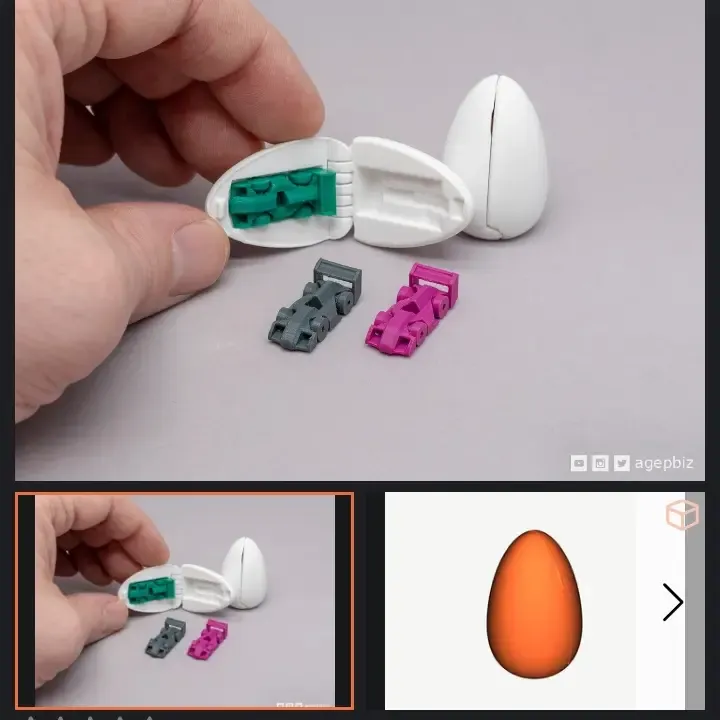 tiny racecar that fits inside easter egg