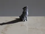 Lupo ululante low poly-1