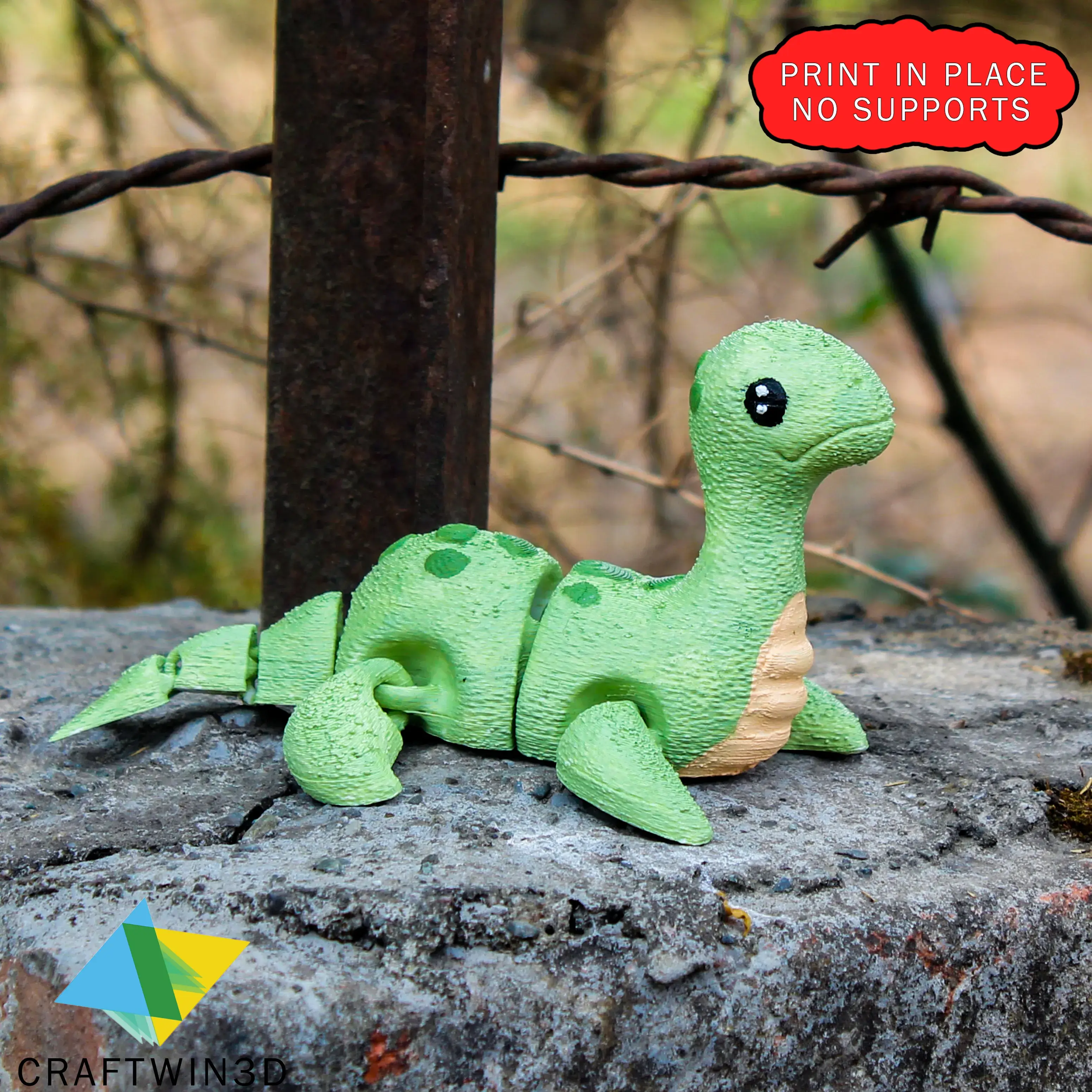 Adorable Nessie 3D Model - No Supports Required!