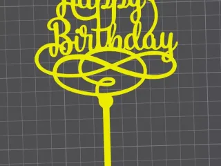 cake topper happy birthday v3