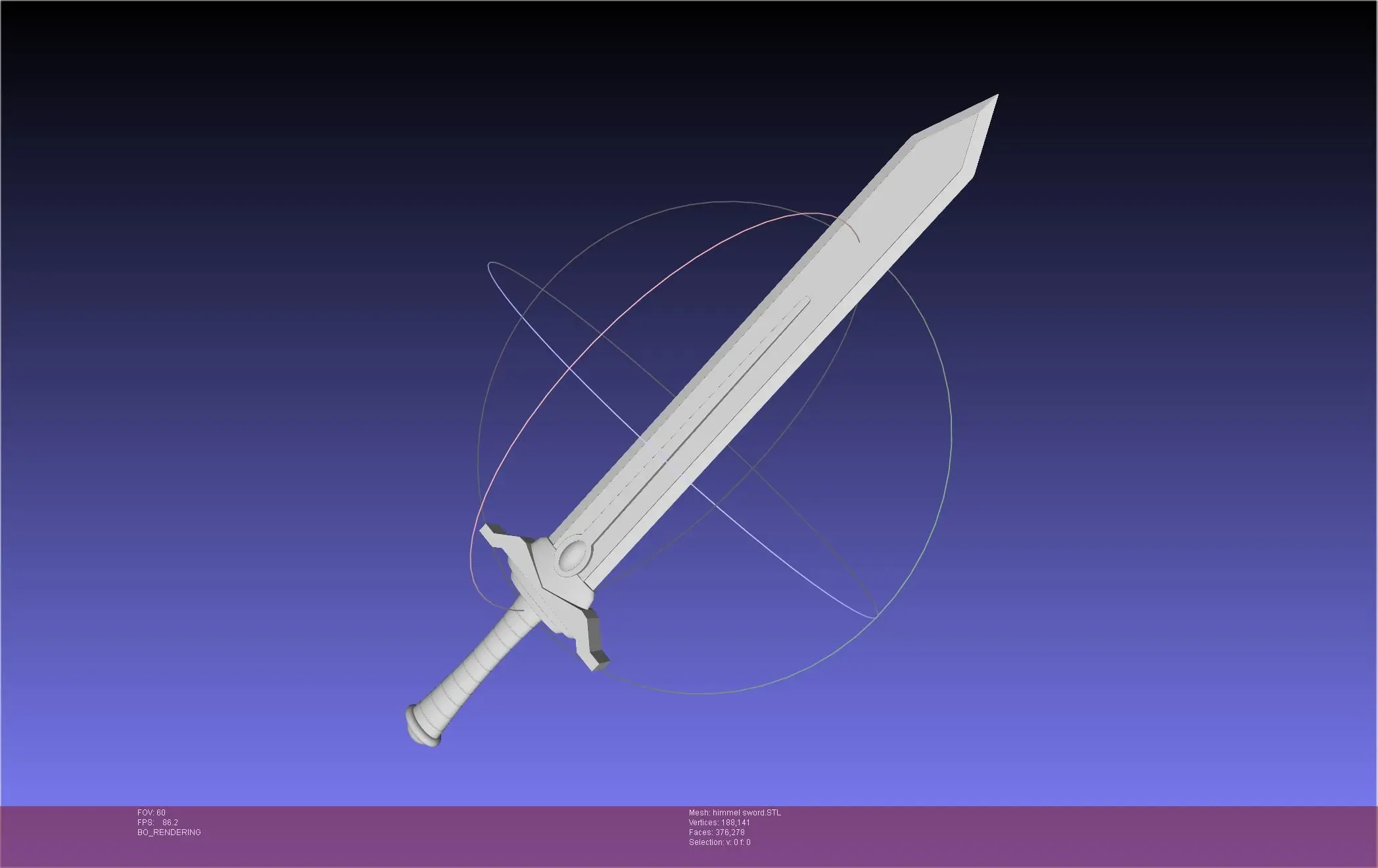 Montaje imprimible de la espada Freeze Sky Hero