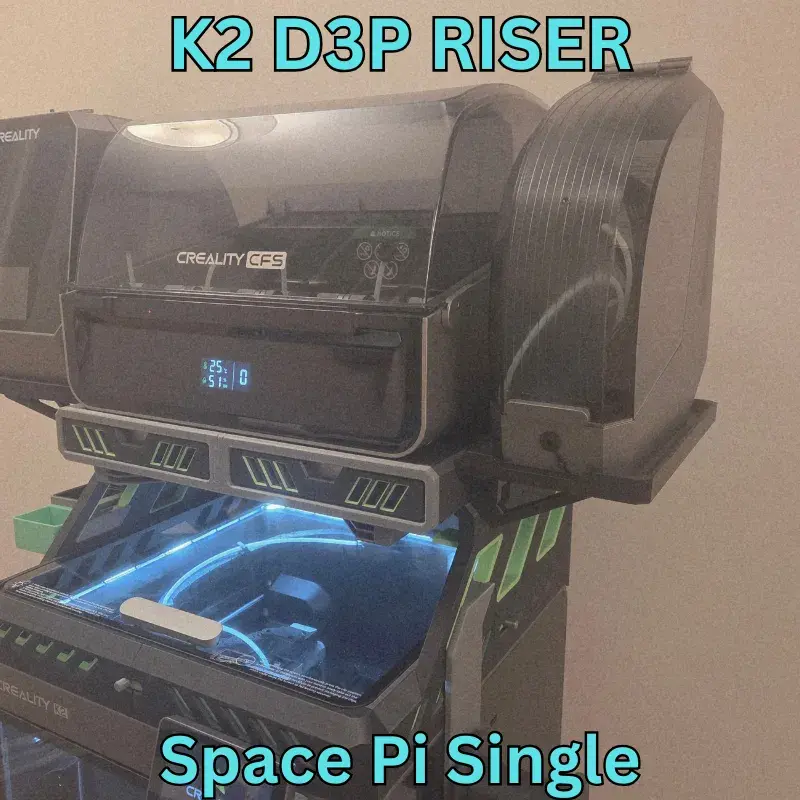 K2 Pi Rack 3D Printer Files | 3MF File | K2 Single Space Pi Extension shelf ...