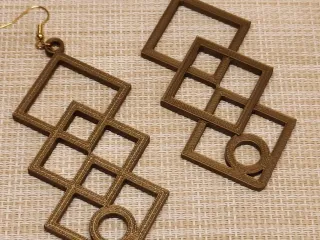 Square earrings - kolczyki kwadraty