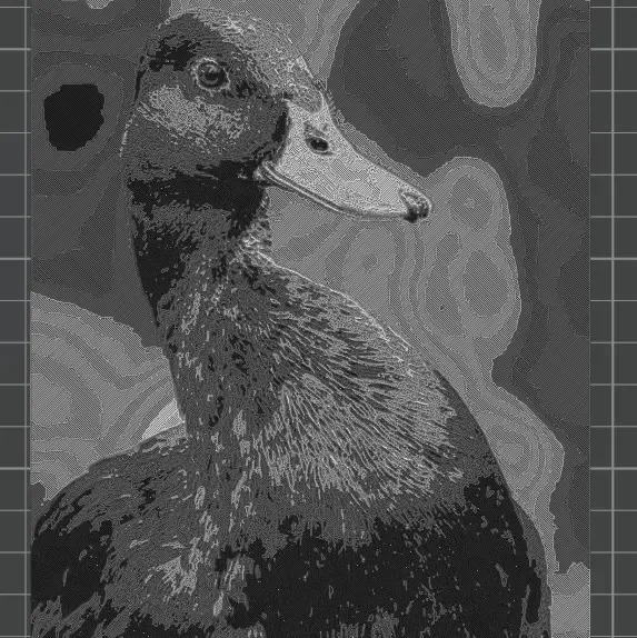 Duck 3D-Picture - Print your Photo. Slicer Preview